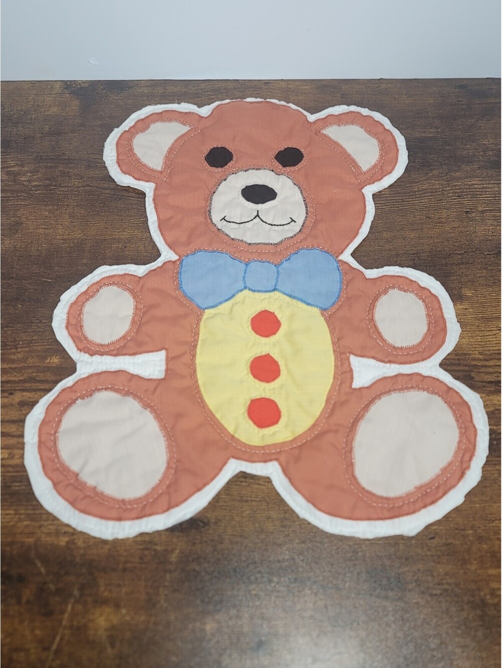 Vintage Decorative Teddy Bear Nursery Wall Hanging Quilt Decor Potholder/Trivet